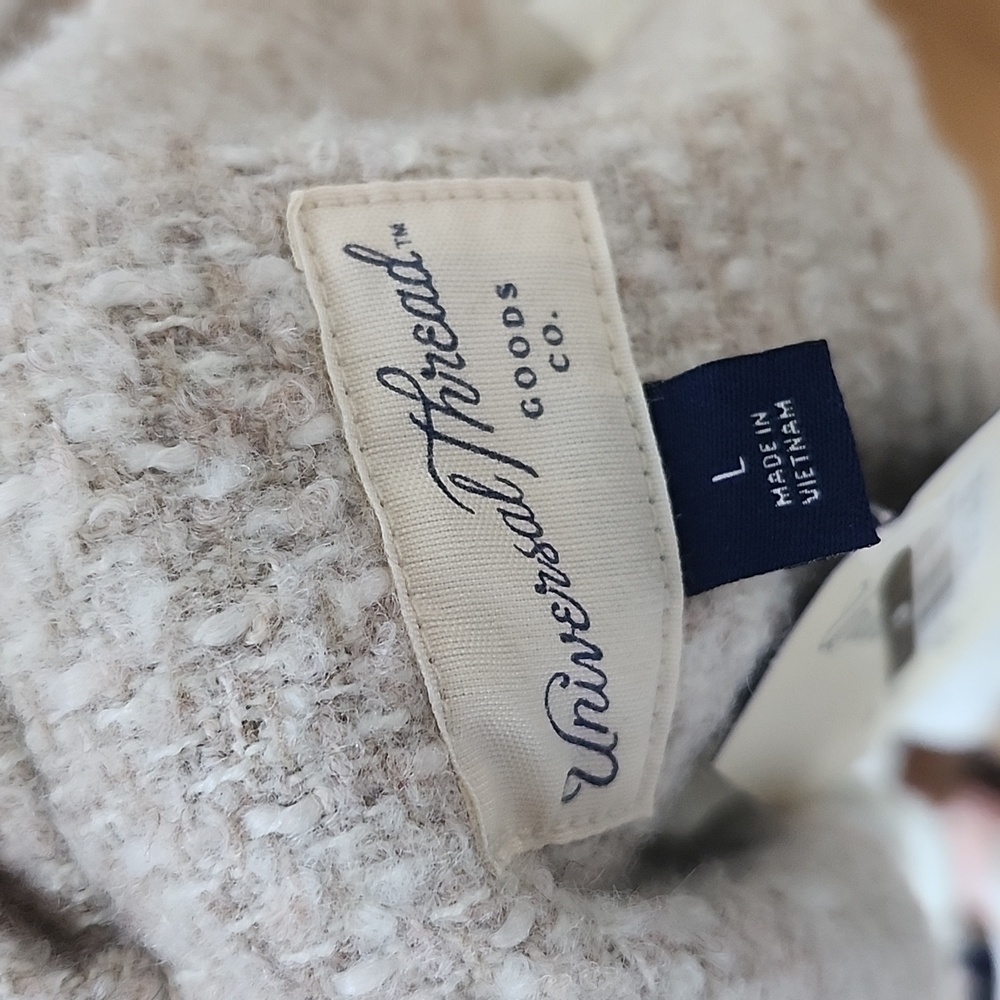 Universal Thread Cream Double-Breasted Coat, Large - Picture 9 of 9